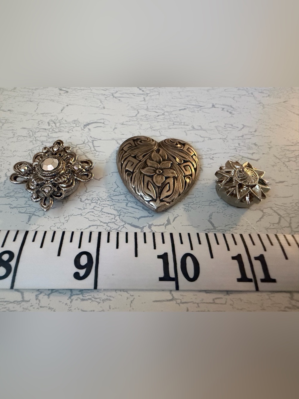 Lot of 3 Vintage Button Covers